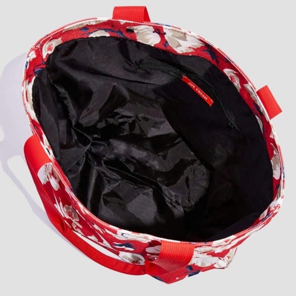 Joe Fresh Canvas Floral Tote Bag Red - Picture 3 of 3